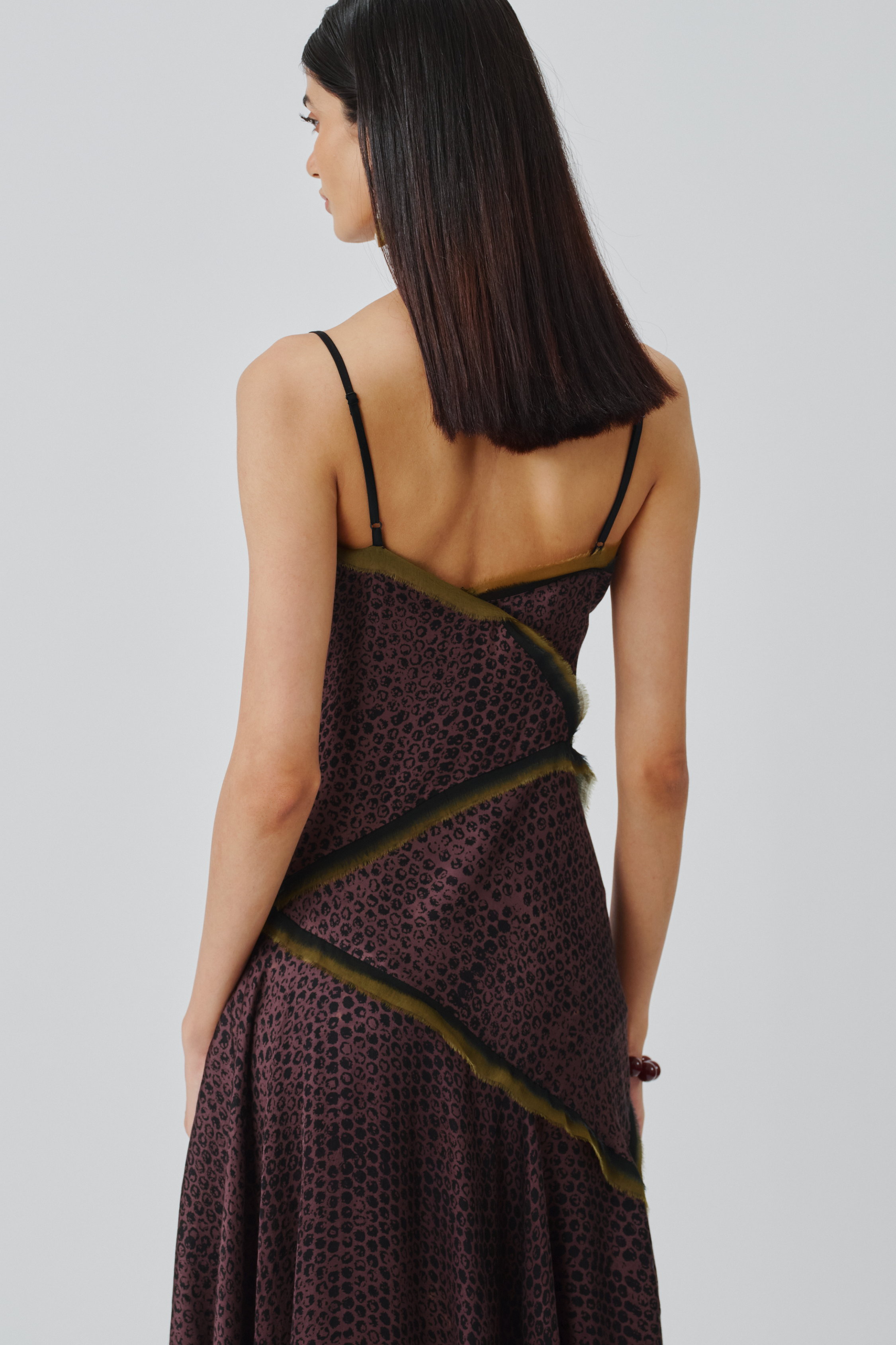 Back close up view of wildflower ajrakh dress