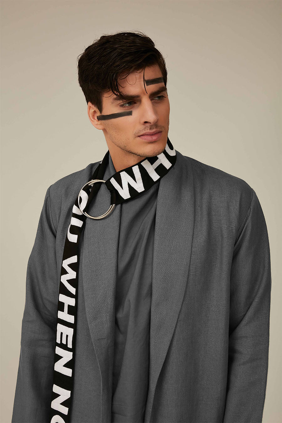 nimbus grey linen jacket for men