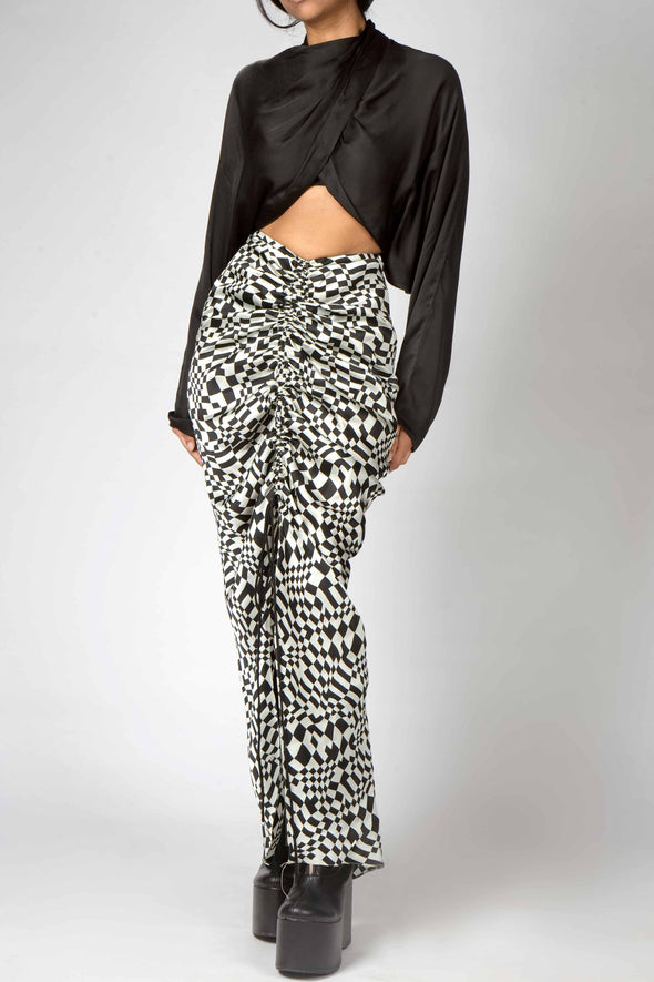 Sedona Skirt in Black and white checks