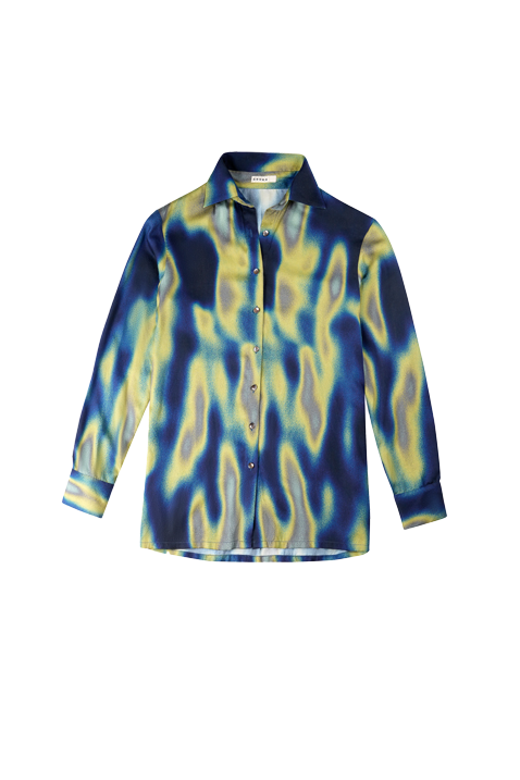 Seltzer Shirt in Psychedelia Print