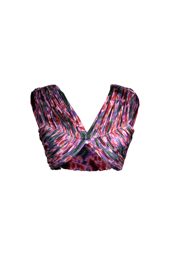 Wildflower top in Ecstacy print