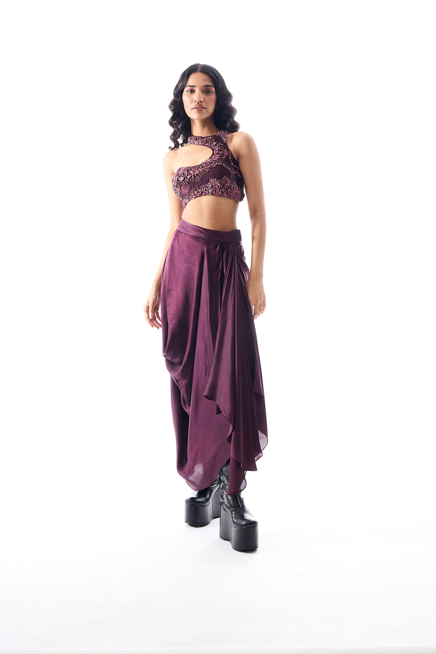 Showgirl Skirt in Burgundy