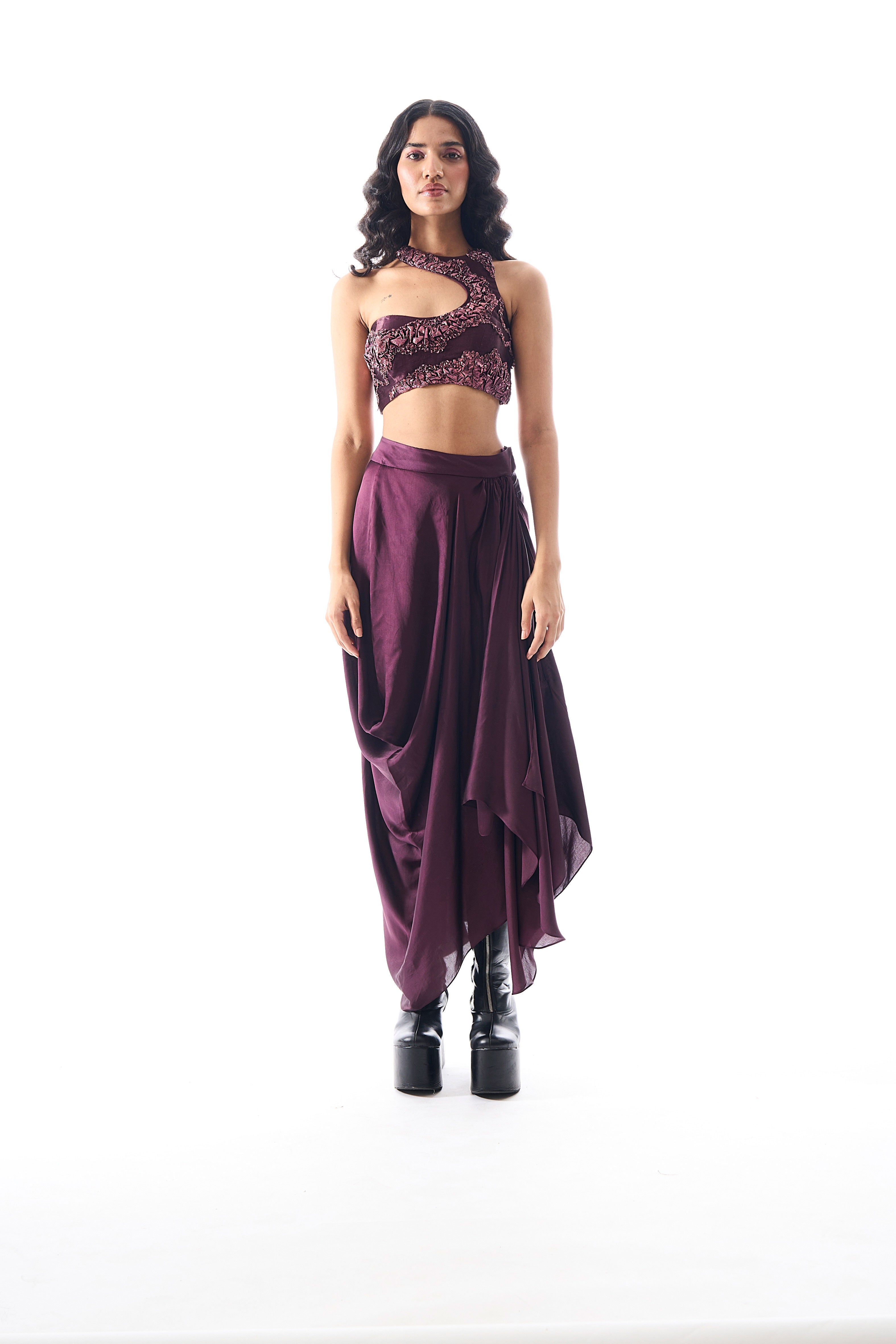 Showgirl Skirt in Burgundy – Āroka