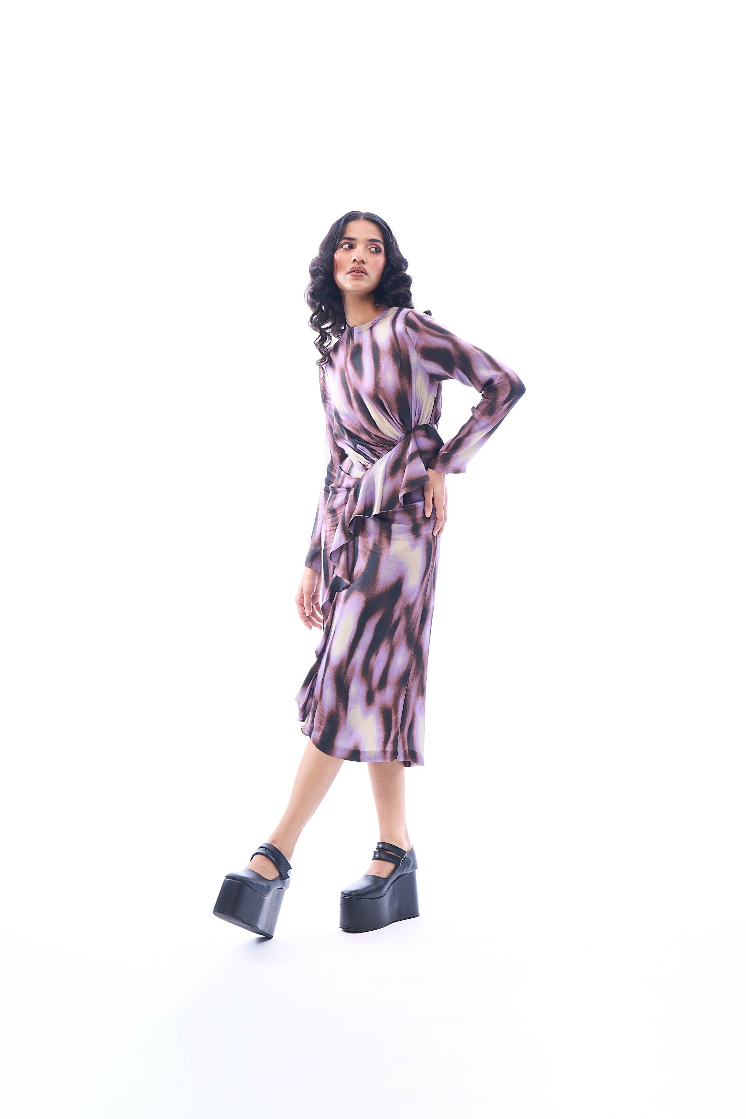 Iris Dress in Afterglow Print
