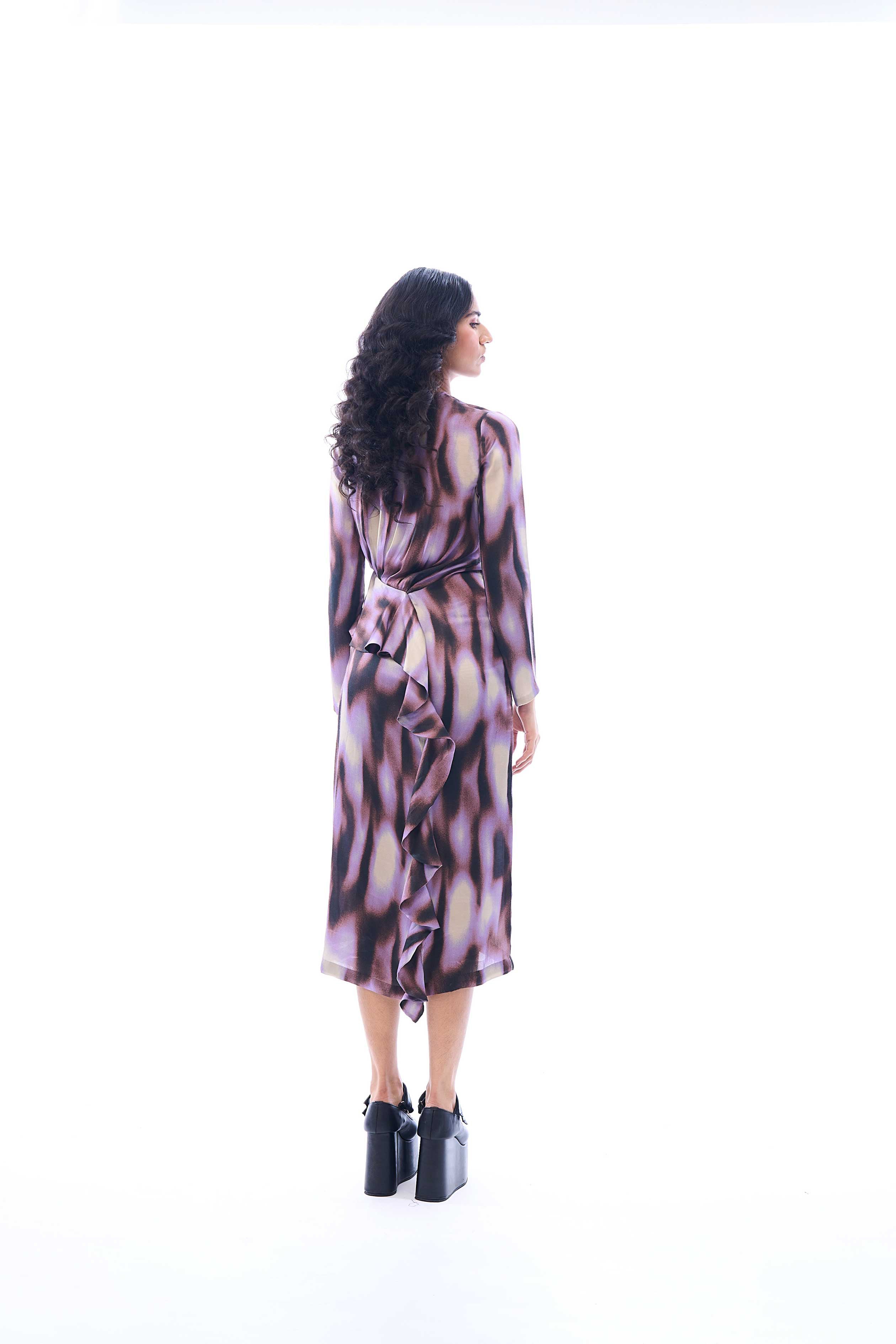Iris Dress in Afterglow Print