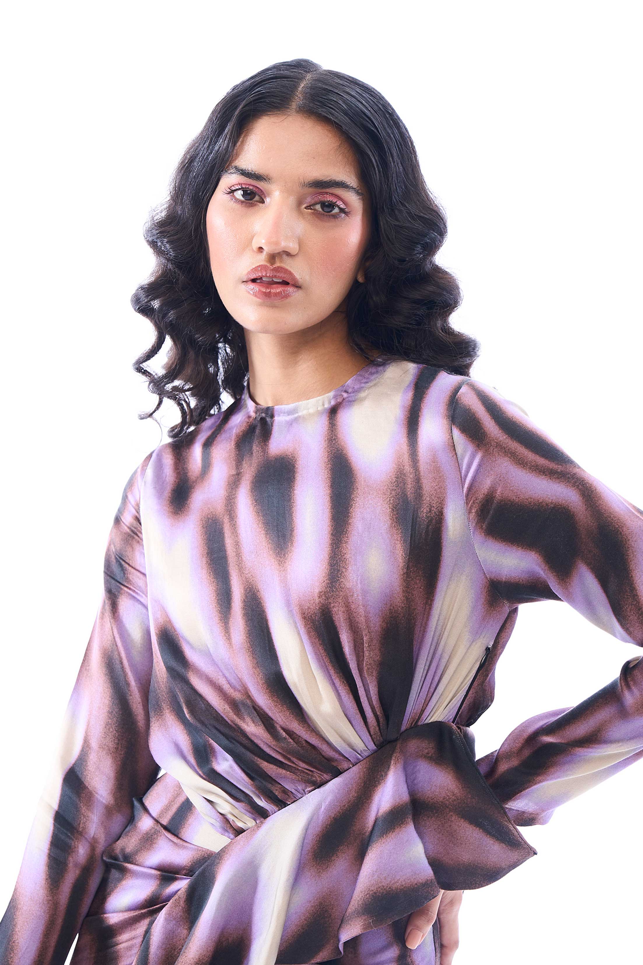 Iris Dress in Afterglow Print