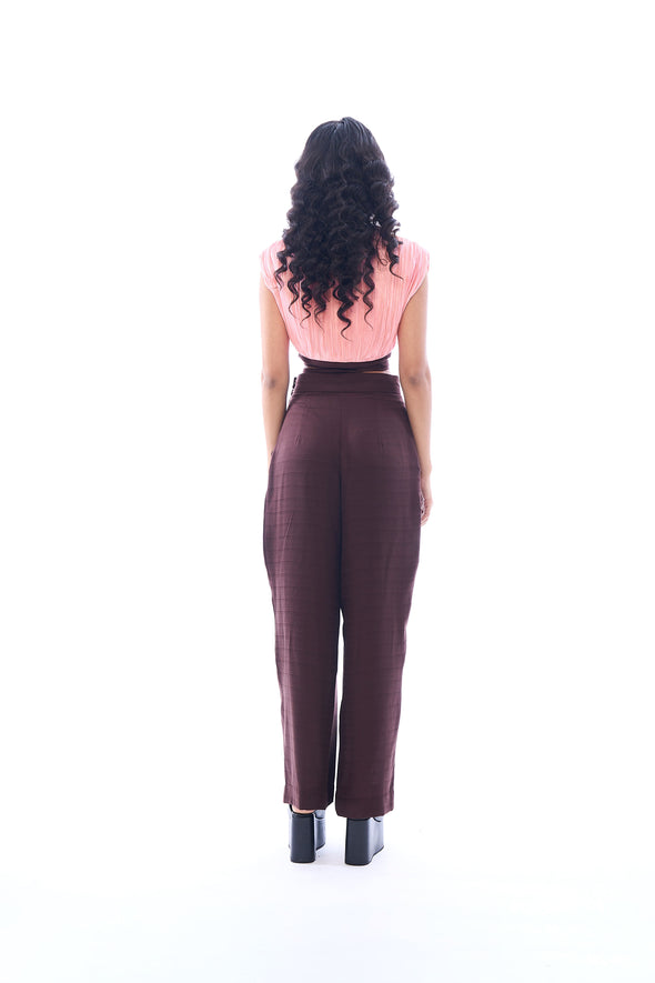 Dune Crop Top in Pink Clay