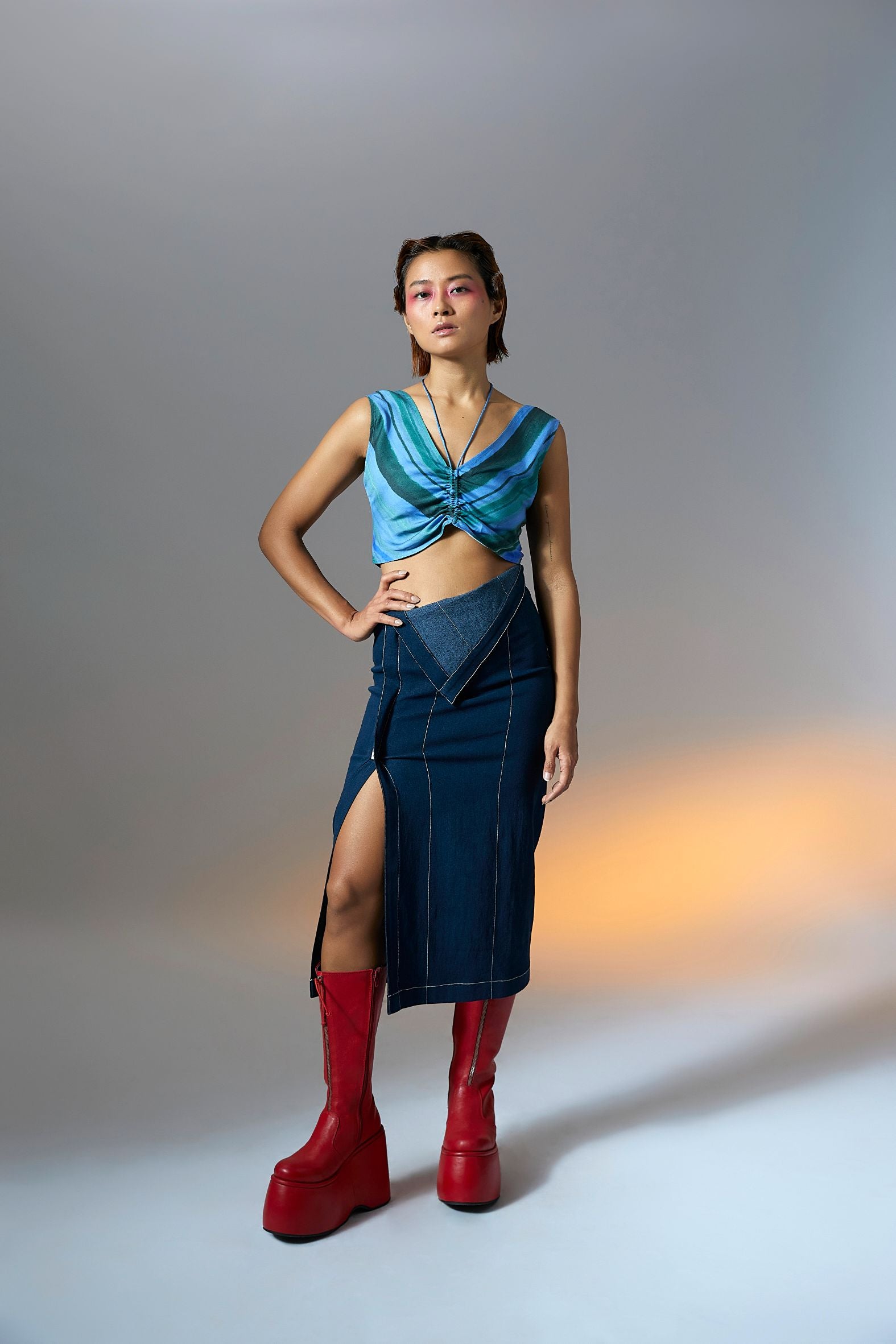 Slate blue Skirt