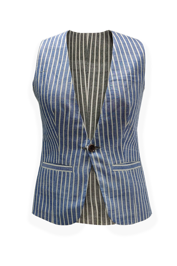 Grey Matter Striped Waistcoat