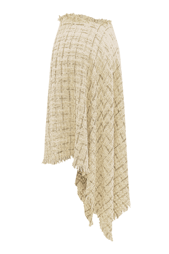 Oyster asymmetric skirt