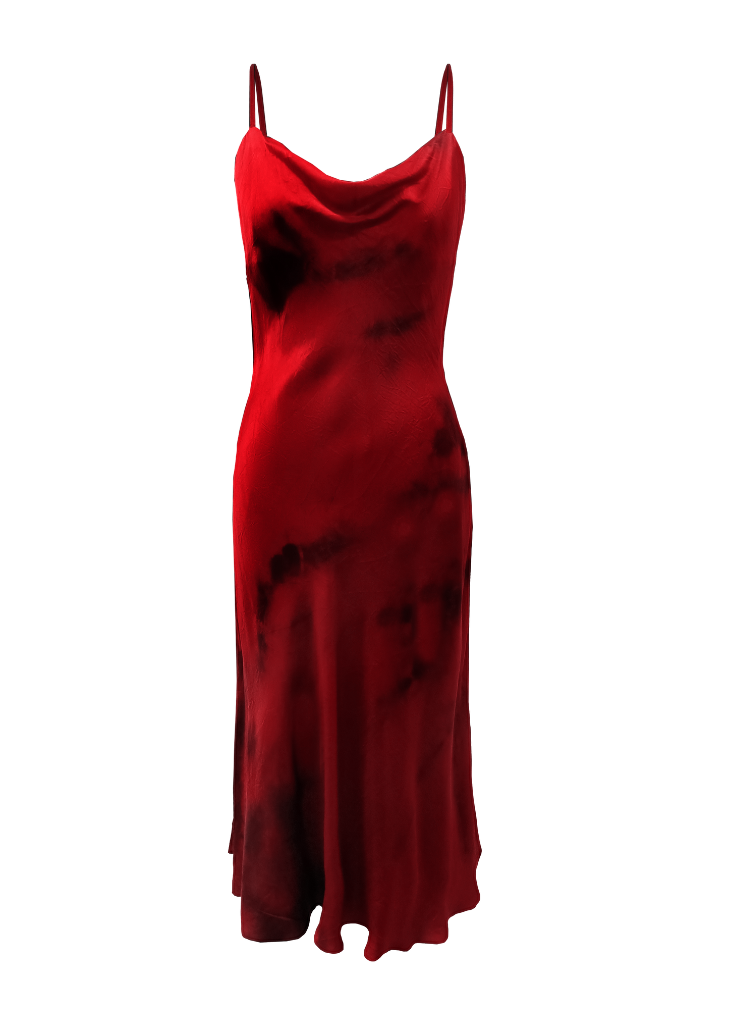 Seraphina Red Satin Silk Dress
