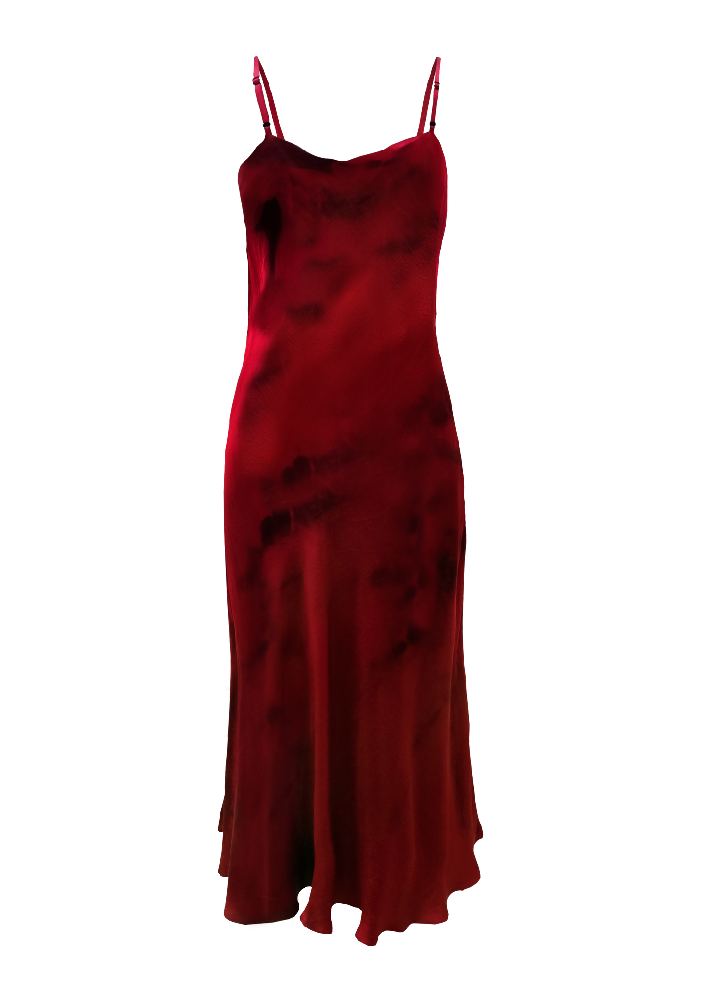 Seraphina Red Satin Silk Dress