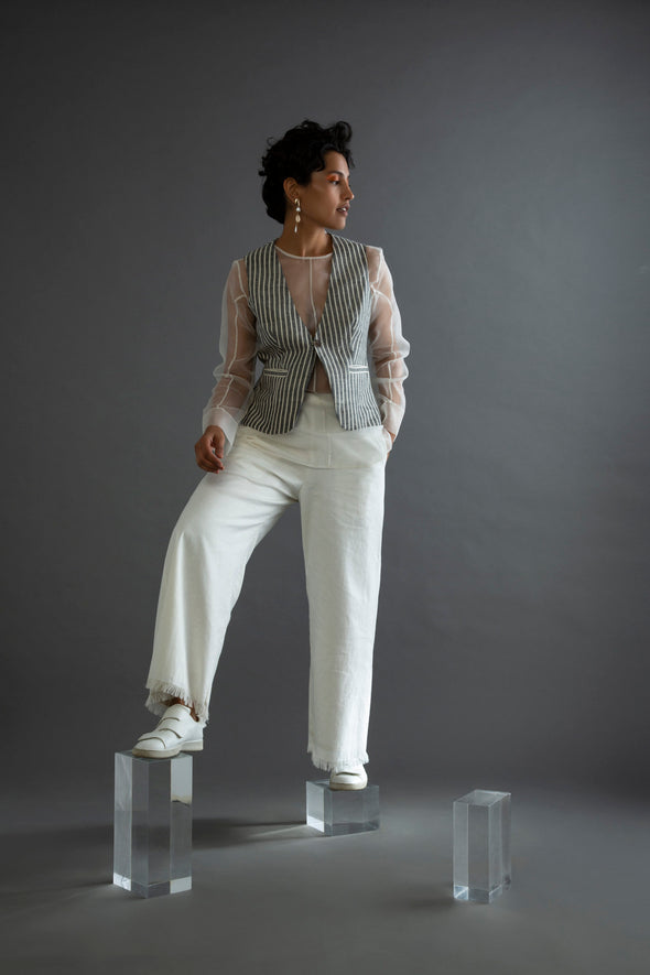 Grey Matter Organza Full Sleeve Top