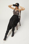 grey modal halter cowl neck top