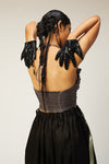 grey modal steely halter top