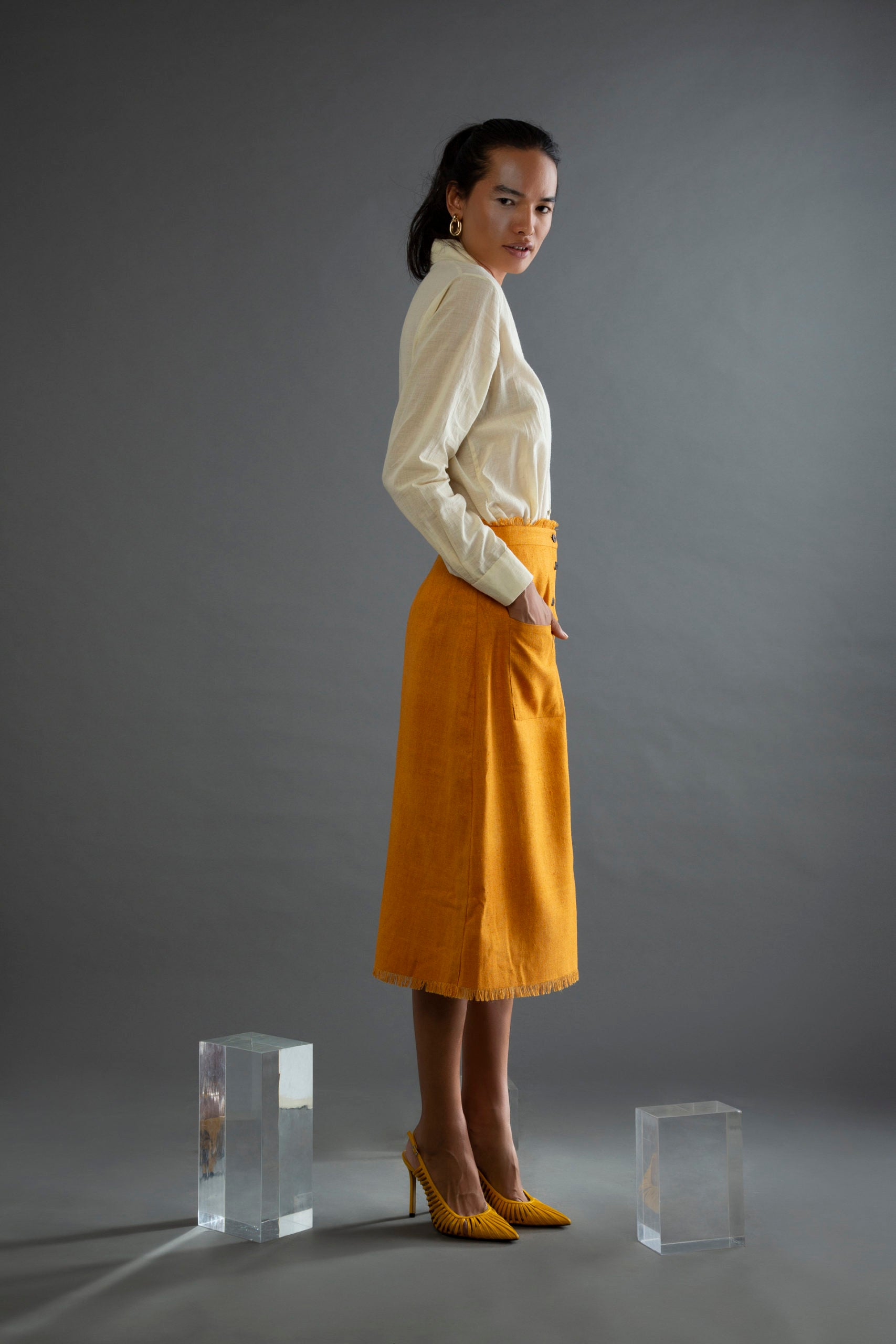 Mustard Vagrant Muslin Shirt