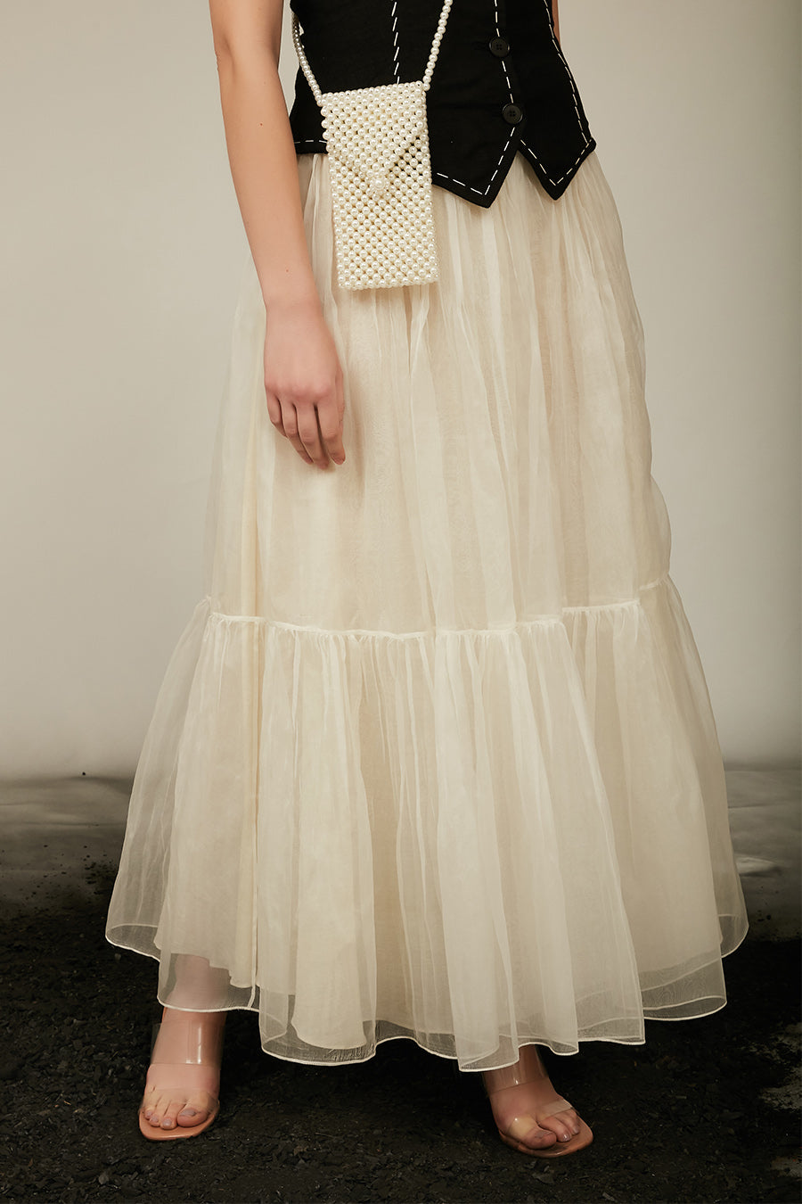 Ennui Off-white Organza Skirt