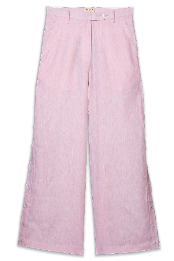 pink linen pants for men and women