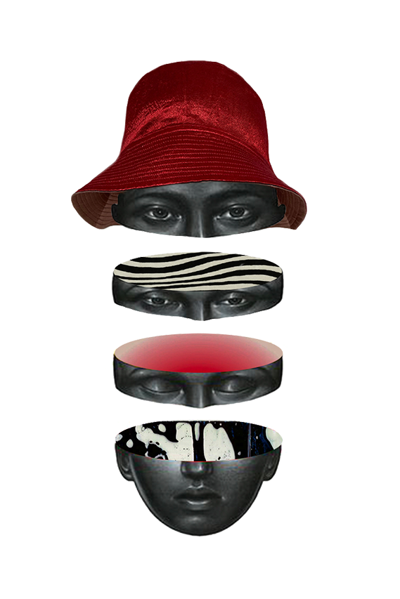Scarlet reversible bucket hat