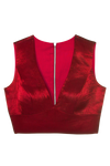 Red canopy back blouse