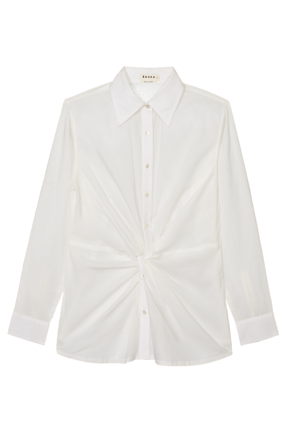 white organic cotton shirt for women