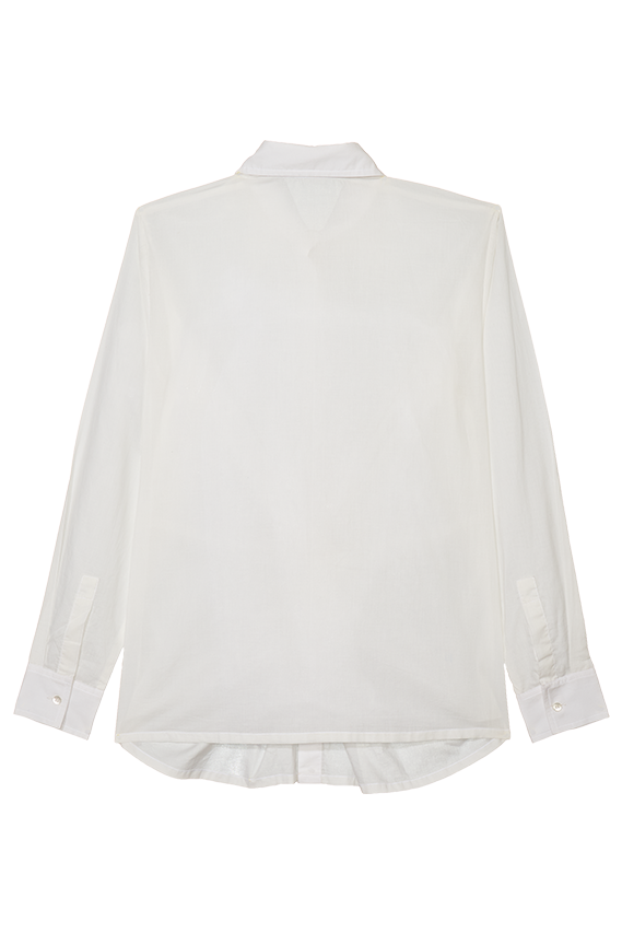 white organic cotton twist shirt